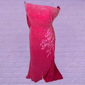 Elegant Pink Strapless Dress